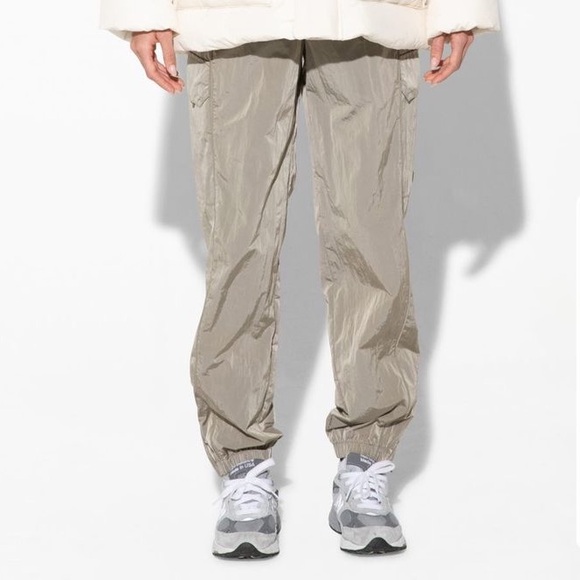 Halfdays Watson Nylon Cargo Pants Baggy Pockets XS Drawstring Like New Taupe - Picture 4 of 8